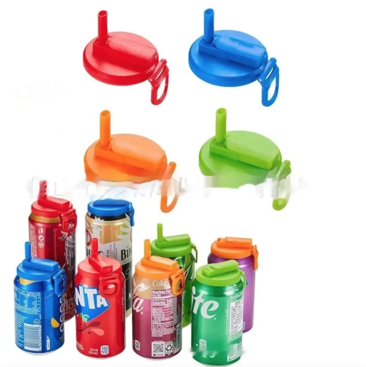 Spill-Proof Soda Can Lid with Straw – Reusable Drink Top