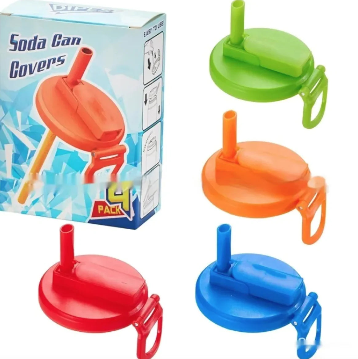 Spill-Proof Soda Can Lid with Straw – Reusable Drink Top